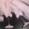 Taças Criativas para Brinde de Casamento para os Recém-Casados, um Par de Flautas de Champanhe de Cristal com Strass, Artesanal DIY, Decoração de Taça Cruzada