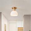 Lâmpada de teto de madeira de estilo japonês para corredor, luminária de teto de madeira para corredor, entrada, lavabo, personalidade, simples, moderna, homestay, quarto, varanda