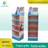 Rack de Exibição de Produtos de Loja de Conveniência Personalizado Rack de Exibição de Chão em PVC Placa Chevron Rack de Exibição de Papel para Produtos de Supermercado Prateleira