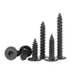 Tornillos Autorroscantes de Acero Inoxidable 304 Negro Cabeza Plana Delgada Cabeza Plana Grande Hexagonal M3/M4/M5