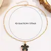 Collar Colgante de Flor de Gota de Aceite de Moda para Mujer, Exquisito Versátil de Alta Gama para Uso Diario, Cadena para Clavícula con Atmósfera Fotogénica