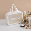 Bolso Satchel de Estilo Coreano Neceser de Gran Capacidad para Mujer Bolso Satchel de Viaje Transparente de PVC Impermeable Cosméticos Cosméticos