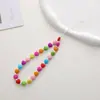 Nueva cadena para teléfono con cuentas en forma de corazón con accesorios de corazón de madera, funda de teléfono anticaída y colgante antipérdida, correa para la muñeca