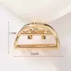 Pinza de pelo de metal estilo minimalista con forma de garra, accesorio para el cabello pequeño y mediano, adorno para el pelo coreano para la parte trasera de la cabeza con un toque de alta gama