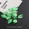 Hojas Verdes Láser de Plástico Simuladas Acrílico DIY Pendientes Hechos a Mano Pasador Materiales para Abalorios Pequeños Accesorios
