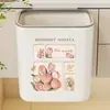 Cubo de basura de pared para baño/inodoro, alto valor estético, con tapa, papelera grande, contenedor de almacenamiento especializado para papel higiénico en espacios estrechos