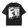 Talla Europea Transfronteriza Estampado de Anime Japonés Algodón Oversize para Hombre Vintage t