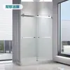 Box de Banho Tipo Tela Simples Sem Moldura, Divisória de Vidro Integrada para Separação de Áreas Seca e Molhada no Banheiro Doméstico, Personalização