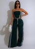 RC3286 Transfronterizo AliExpress Amazon Estación Independiente Moda Europea y Americana para Mujer Traje sin Tirantes con Pantalones Divididos