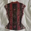 Camiseta Nova Estilo Menina Chinesa Picante com Estampa Floral Desgastada, Fivela, Gola Alta Estruturada, Manga Curta Emagrecedora, Top Qipao