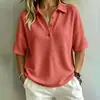 Moda Femenina Casual Suelta de Manga Corta de Verano 2026 Estilo Europeo y Americano Camiseta Elegante Diaria para Mujer
