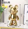 Cofrinho de Urso Violento Pintado à Mão Ornamento Decoração de Móvel de TV para Casa Moderno de Luxo Leve Fornecimento Direto da Fábrica