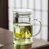 Resistente a Altas Temperaturas, Conjunto Simples e Estiloso de Três Peças para Casa com Alça, Feito de Vidro de Borossilicato Espesso, Adequado para Uso no Escritório, Preparo de Chá e Beber Água
