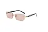 2024 venta al por mayor nueva caja de gafas de sol sin montura de metal moda para mujer trendy AliExpress gafas de venta caliente al por mayor