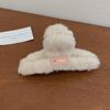 Pinza para el pelo grande de pelo de conejo Rex Pinza para el pelo extragrande de celebridad de Internet Pinza linda de tiburón de peluche de visón Tocado Pinza para el pelo de la parte posterior de la cabeza