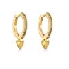 Aogu transfronteiriço novo banhado a cobre 18K ouro incrustado zircão geométrico lindo brincos feminino Europeu e Americano luz de luxo brincos high-end