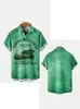 Elemento Navideño Estación Independiente Aliexpress Transfronterizo Ropa de Hombre Impresión Digital 3D Manga Corta con Cuello Camisa Versátil para Hombre