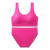 Camisola deportiva de espalda hermosa en U grande roscada transfronteriza, conjunto de brasier y calzones sin costuras para fitness y dormir, ropa interior para mujer
