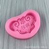 Molde de Silicone para Bolo de Fechadura Dourada Auspiciosa Chocolate Ferramenta de Silicone para Assar Grau Alimentício Atacado Decoração de Bolo de Ano Novo para Uso Doméstico