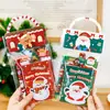Conjunto de Presente de Natal Prêmio de Classe Lembrancinha de Festa Papelaria Desenho Animado Grande Sacola de Presente Conjunto de Papelaria de Natal para Estudantes
