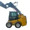 Carregadeira de Operador Montado, Equipamento de Carregamento Skid Steer com Tração nas Quatro Rodas para Paisagismo
