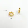 Banho de Ouro 18K14K, Retenção de Cor Forte, Zircônia Microincrustada, Contas Espaçadoras com Furo Grande, Contas Torcidas, Acessórios para Pulseira e Colar de Pérolas DIY Feitos à Mão