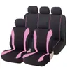 Funda de Asiento Universal de Coche de Cinco Plazas Temu Amazon Transfronteriza con Diseño de Línea de Cintura, Cojín de Asiento de Tela, Funda de Asiento de Cobertura Completa