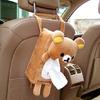 Caja de pañuelos para coche de dibujos animados de oso Komatsu, bolsa creativa para respaldo de silla, caja de papel para coche, caja de papel colgante
