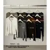 Yuanxi-2026 Otoño Nuevo Estilo Coreano Sencillo Versátil Adelgazante Reductor de Edad Cuello en V Manga Larga Camiseta para Mujer 267318