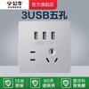 Tienda insignia de enchufes Bull enchufe de interruptor aire acondicionado enchufe de 16A panel de fibra de vidrio de cinco orificios oculto poroso G12 Plateado