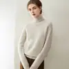 Suéter 100% cashmere puro para mulheres, gola alta discreta, suéter de tricô pulôver solto e versátil, macio e amigo da pele, adequado para outono e inverno