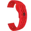 Adecuado para series de relojes Samsung/Huawei, Correa de silicona transpirable con hebilla cuadrada perforada, Universal 20/22 mm