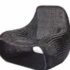 Sofá de Ratán del Sudeste Asiático para Exteriores, Silla de Ratán Creativa para Patio, Silla de Ocio Simple para Habitación Modelo de Hotel, Muebles para Villa