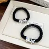 Diadema de Perlas de Camelia de Alta Gama Dongdaemun Cuerda para el Cabello Goma Gruesa Diadema para Cola de Caballo Accesorios para el Cabello para Mujeres