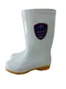 Botas Blancas de Higiene Alimentaria, Botas de Lluvia Multifuncionales, Altura Media del Tobillo, Resistentes al Desgaste, Resistentes a Ácidos, Álcalis y Sales, Botas de Lluvia de Protección Laboral