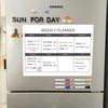 CT809 Imán Magnético para Refrigerador Transfronterizo Pluma Borrable Magnética Plan Mensual Plan Semanal Tablero de Notas con Adhesivo Magnético sin Pegamento