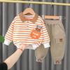 Ropa de Otoño para Niños, Moda 2 Ropa para Niños, Sudaderas, Ropa para Bebés y Niños, Trajes con Cuello para Bebés de 1 Año de Manga Larga, Transfronterizo