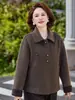 Nueva Colección Otoño/Invierno 2026: Abrigo de Lana Doble Cara Corto con Cuello de Solapa para Mujeres de Mediana Edad y Mayores, Estilo Petite y Elegante