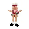 Adornos de Figuras de Hombre de Jengibre Navideño Transfronterizos, Muñecas de Punto Vintage, Accesorios y Decoraciones para Nochebuena al por Mayor