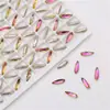 Joias para nail art sementes de melão brancas longas formato de gotas d'água broca de corte múltiplo vidro brilhante acessórios para unhas atacado transfronteiriço