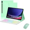 Funda Protectora con Teclado Bluetooth RGB Retroiluminado Desmontable para Samsung Tabs10Lite S11S9Fe Estuche de Cuero