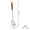 Juego de Espátulas de Acero Inoxidable Espesado Mango de Palo de Rosa Espátula Cucharón para Sopa Espátula para Freír Cuchara Ranurada Grande Espátula para Saltear Cocina Casera
