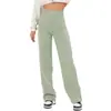 Pantalones Rectos Casuales de Cintura Alta para MujerPantalones Elásticos de Cintura Alta para Mujer