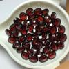 Atacado de fábrica natural romã vermelha oval 2 * 3-8 * 10 fogo granada vermelha esculpida acessórios de jóias acabado