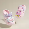 Tamancos Infantis para Meninos e Meninas, Tubarão de Desenho Animado Sola Macia Antiderrapante Chinelos de Casa, Uso Externo para Bebês e Crianças Pequenas