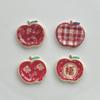 Manzana roja festiva de Año Nuevo botón de amor accesorios DIY ropa zapatos y calcetines accesorios de botón decoración de carcasa de teléfono móvil