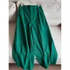 2026 Algodão Novo Estilo Nacional Calça de Perna Larga que Muda de Cor com Punhos Levemente Afunilados, Calça de Vovó, Calça Cropped Atacado H02Hk61198