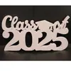 Logo transfronterizo Senior2025 productos de madera fiesta de graduación decoraciones de mesa accesorios para fotos adornos de letras