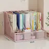 Estante de escritorio para libros, bandeja para documentos, archivador metálico, material de oficina, caja de almacenamiento para documentos A4