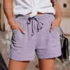 2024 Ropa de Verano Transfronteriza Europea y Americana Nueva para Mujer Amazon wish Pantalones Cortos de Pierna Ancha Sueltos de Encaje con Cordones para Mujer
